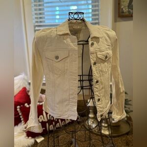 Abercrombie, off-white denim jacket XS